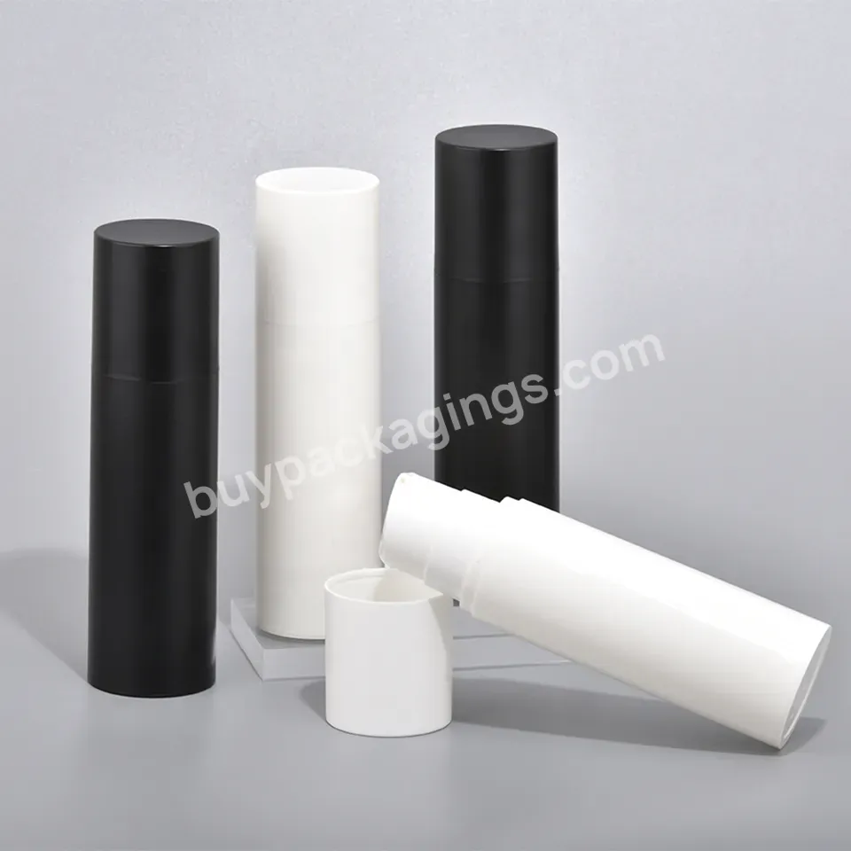 Custom Round Pet White Plastic Personal Care Cosmetic Packaging Facial Cleanser Empty Lotion Pump Bottle