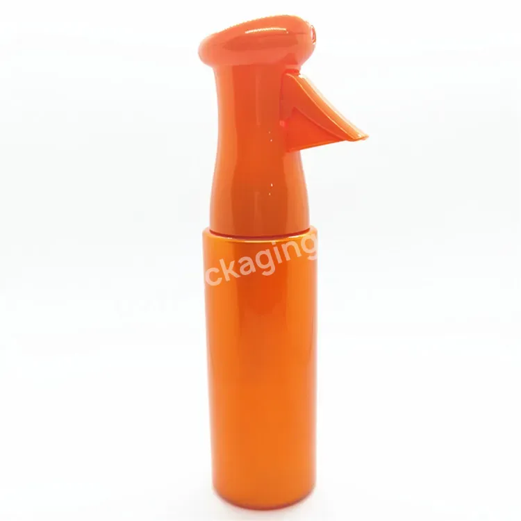 Custom Salon Continuous Mist Spray Bottle Bulk Reusable Refillable Gradient Continuous Plastic Fine Mister Hair Spray Bottles