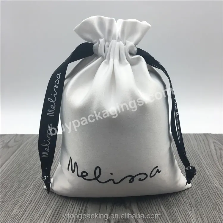 Custom Satin Jewelry Pouch Bags With Printing