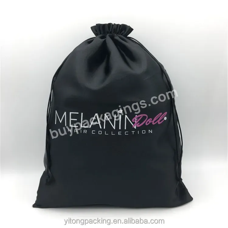 Custom Satin Wig Hair Bundles Packaging Bags With Logo