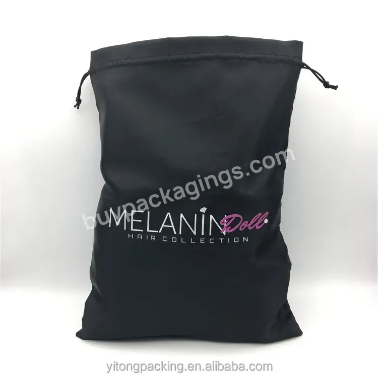 Custom Satin Wig Hair Bundles Packaging Bags With Logo