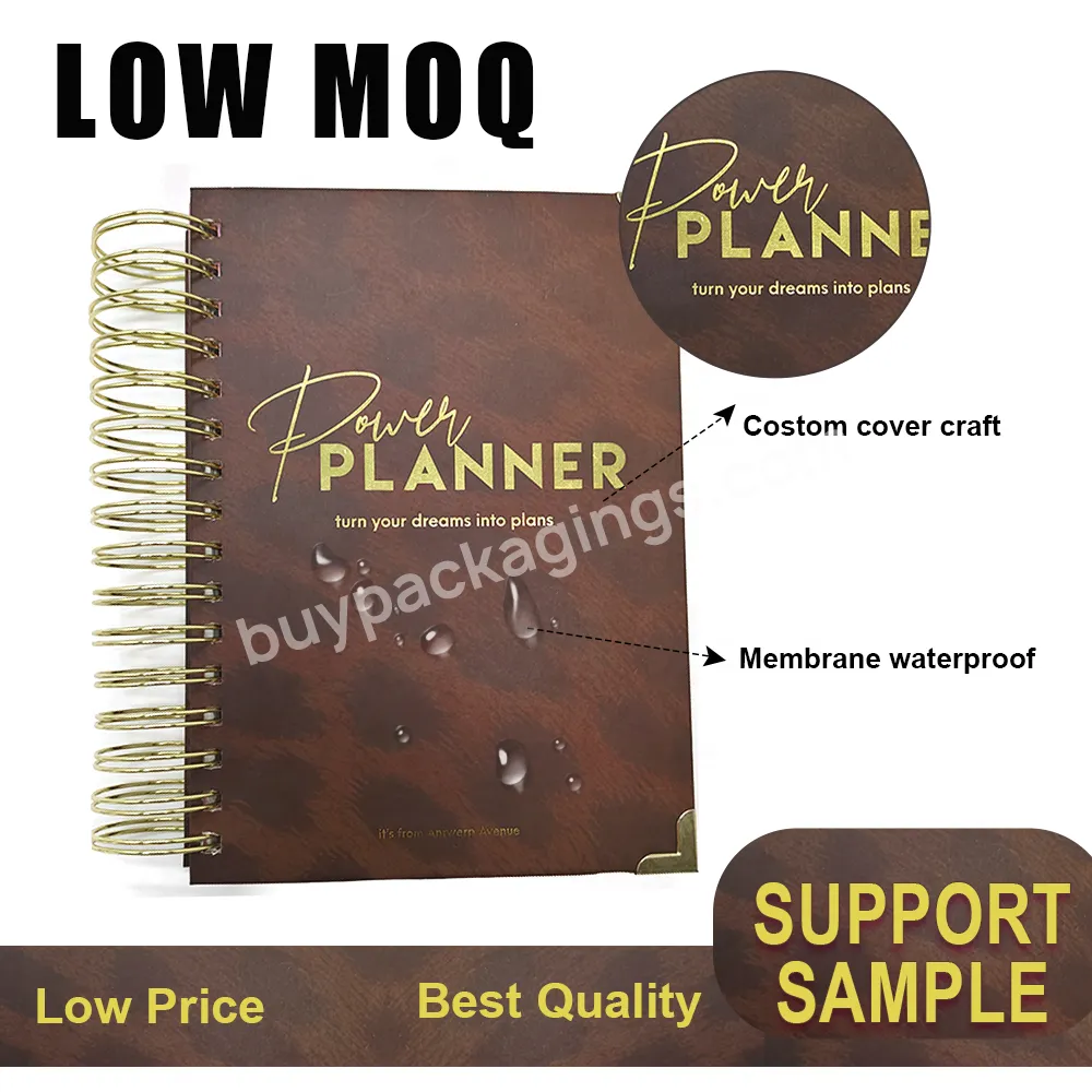 Custom School Stationery Hardcover Spiral Paper Diary Planners Journals Custom Logo Notebook Planner