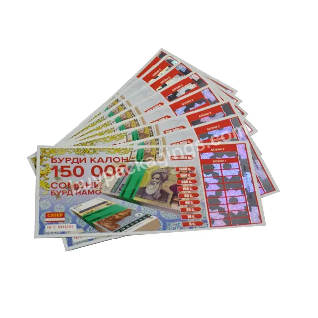 Custom Scratch Off Lottery Tickets Printing