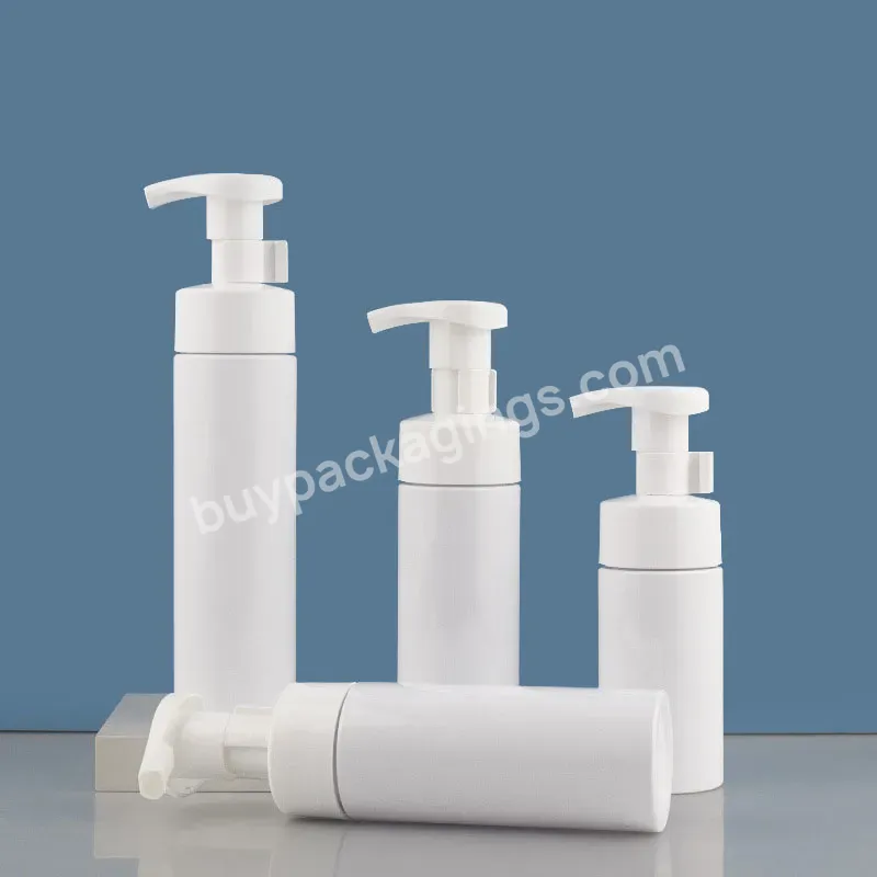 Custom Screen Printing Facial Cleanser Packing White 100/120/150/200ml Pet Bottle Foam Pump Bottles