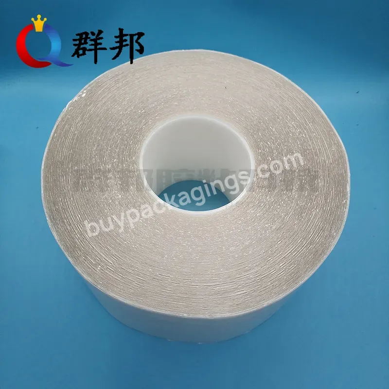 Custom Sealing Tape Adhesive Tape Double Sided Acrylic Masking Transparent Silicone Doble Sided No Printing 100 Rolls Qunbang