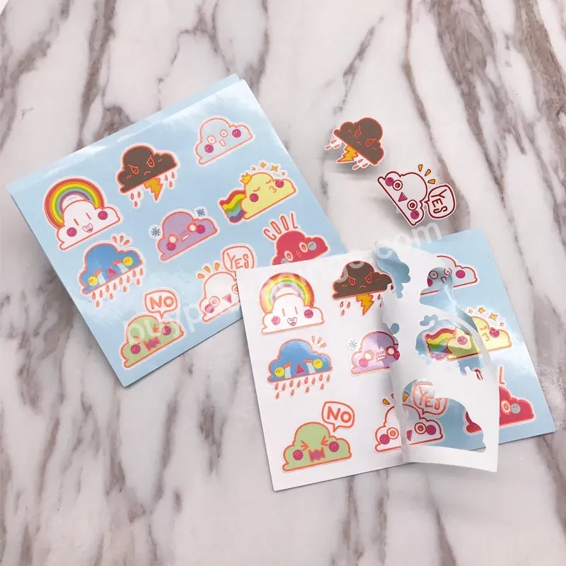 Custom Self Adhesive Foil Stamping Planner Paper Sticker Sheet Printing