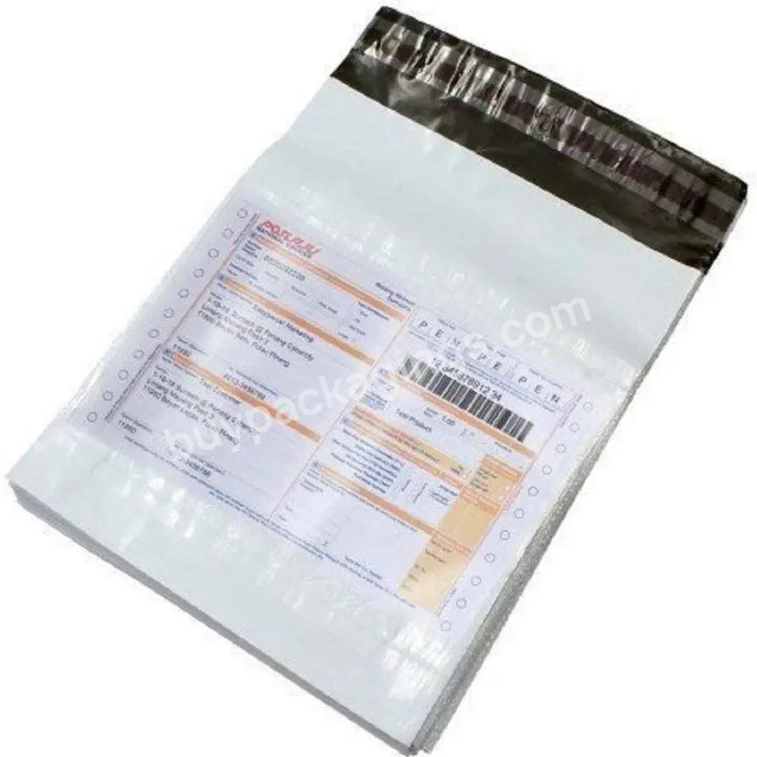 Custom Self Adhesive Plastic Package Bolsa De Envios Opaque Dhl Envelopes Courier Bag With Clear Waybill Invoice Pocket