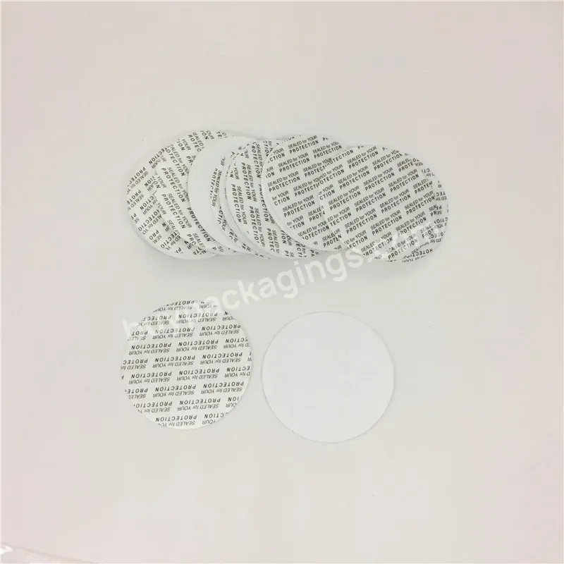 Custom Self Adhesive Pressure Sensitive Seal Gasket Press Cap Liners Foam Induction Seal Safety Tamper Seals For Bottle Jar