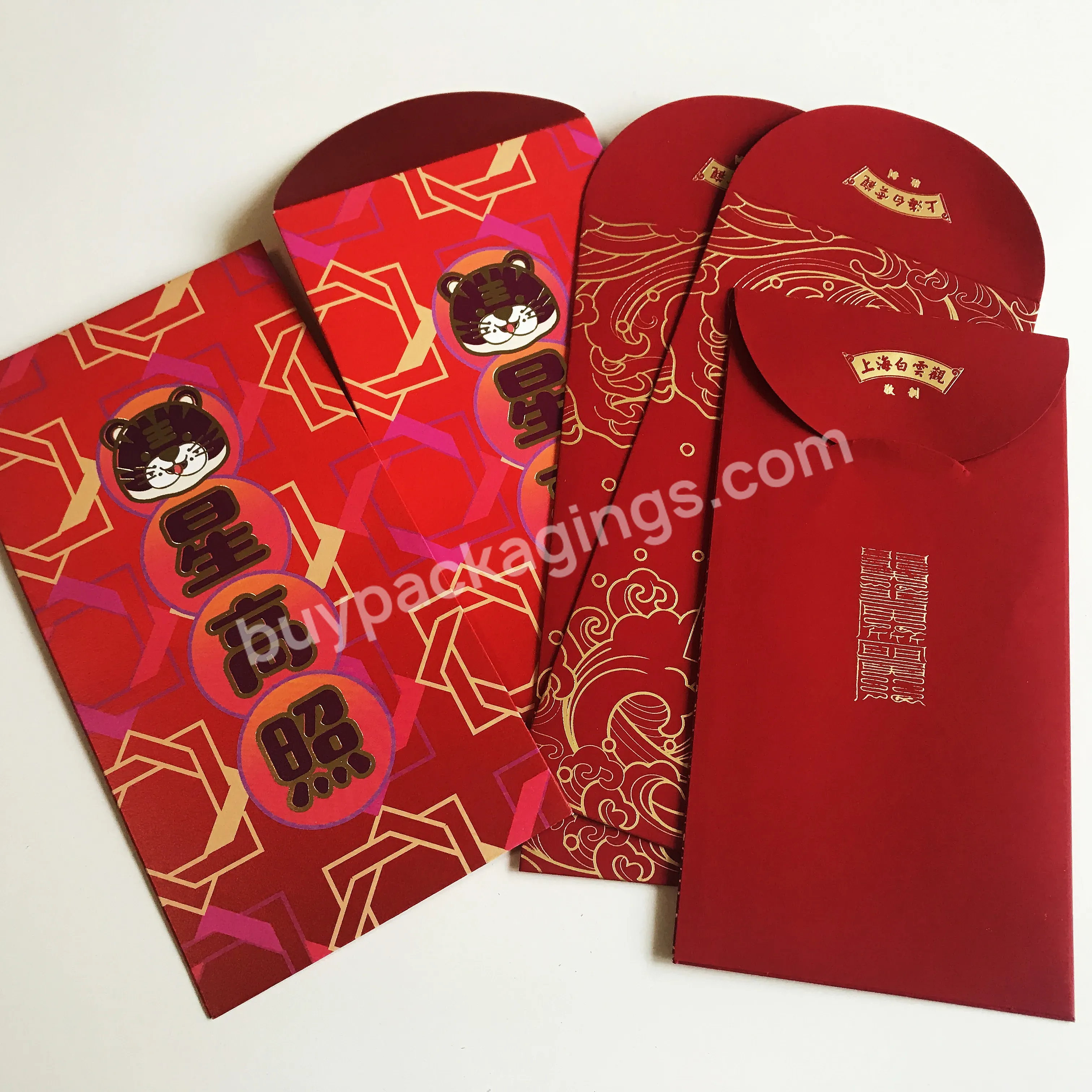 Custom Self Sealed Chinese Red Packet Lucky Gift Money Envelopes For New Year Birthday Wedding With Golden Stamp - Buy Chinese Red Envelopes,Lucky Money Gift Envelopes,Red Packet For New Year Wedding.