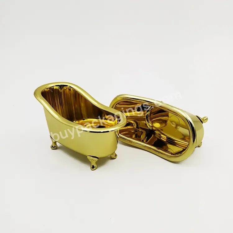 Custom Shiny Golden Small Plastic Mini Bathtub With 4 Legs Manufacturer/wholesale