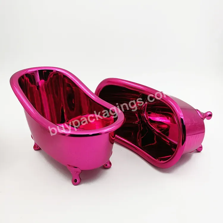 Custom Shiny Rose Red Color Pp Mini Bath Tub Container For Shampoo Product Manufacturer/wholesale