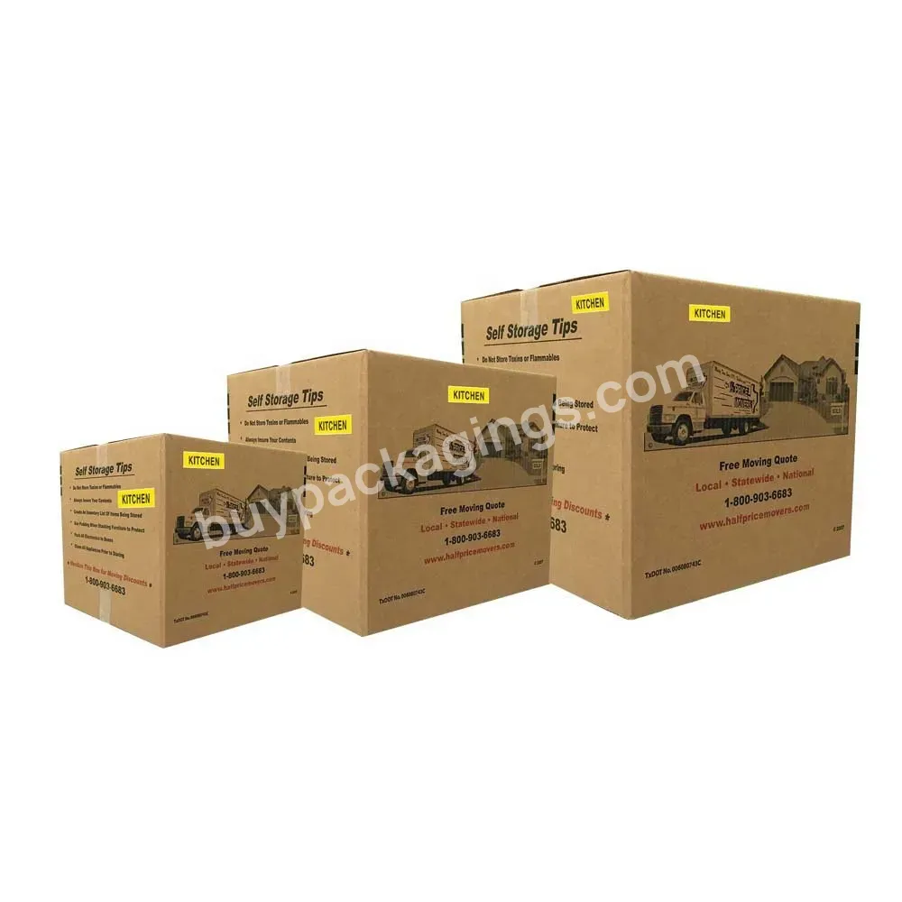 Custom Shipping Carton Corrugated Wardrobe Moving Boxes With Custom Logo Printing