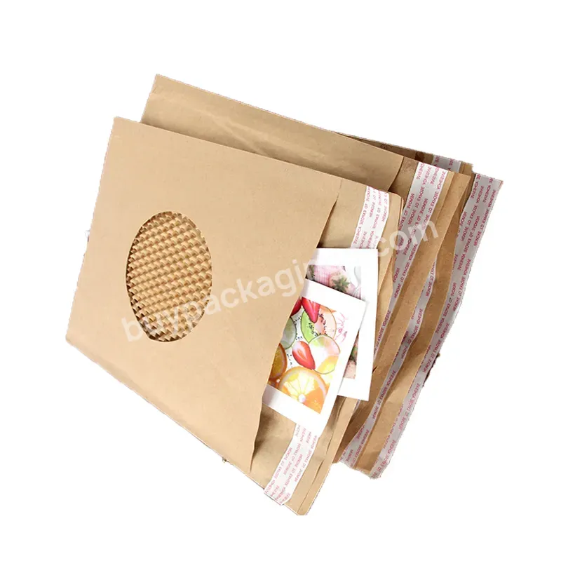 Custom Shock Resistance Courier Bags Corrugated Kraft Paper Honeycomb Mail Bag