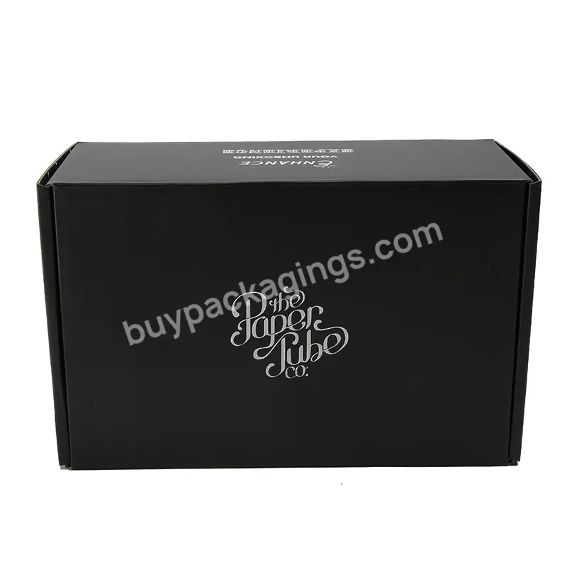 Custom Shoe Packaging Box Folding Cardboard Corrugated Black Mailer Box