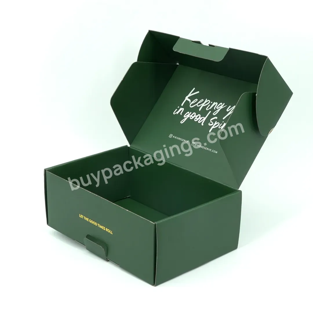 Custom Simple Corrugated Paper Garment Gift Packaging Box Recyclable Printing Clothing Green Mailer Boxes