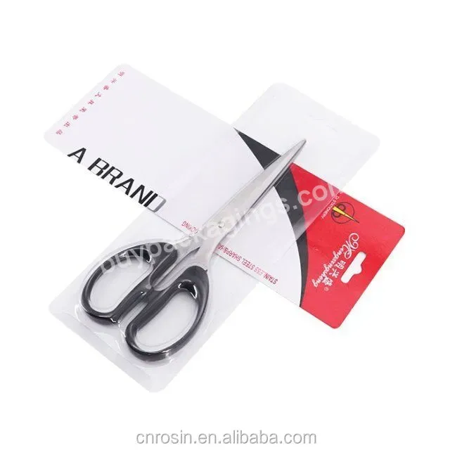 Custom Simple Plastic Hardware Tray Scissor Slide Insert Card 10 Years Blister Packaging Experience Accessories Packing Pvc/ Pet
