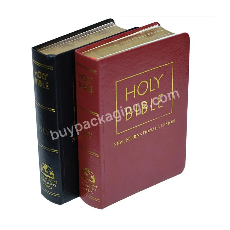 Custom Size Accepted Book Printing NIV Bibles English Version Soft Cover Gilding HOLY BIBLE For Education