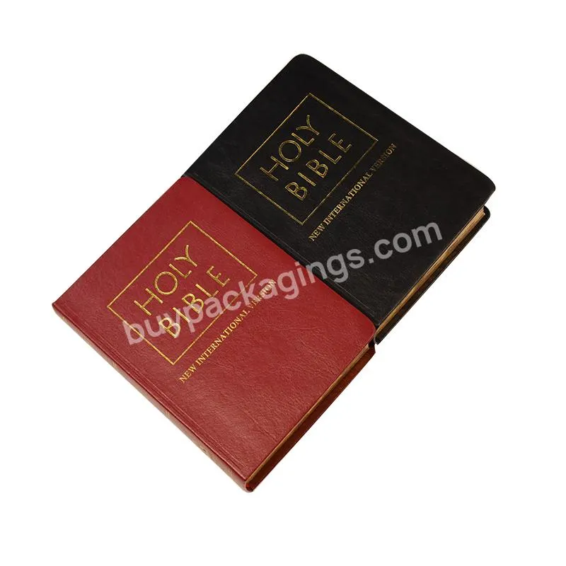 Custom Size Accepted Book Printing NIV Bibles English Version Soft Cover Gilding HOLY BIBLE For Education