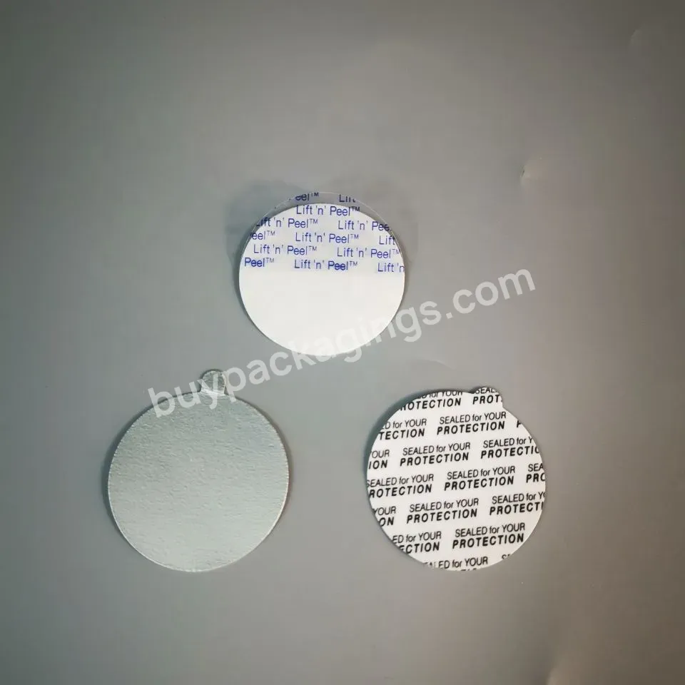 Custom Size Aluminum Foil Induction Vent Bottle Cap Seal Liner For Pe/pet/pp Bottles