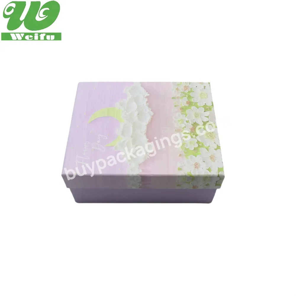 Custom Size And Design Surprise Two-pieces Lid And Base Bow Tie Cardboard Birthday Gift Paper Packaging Box