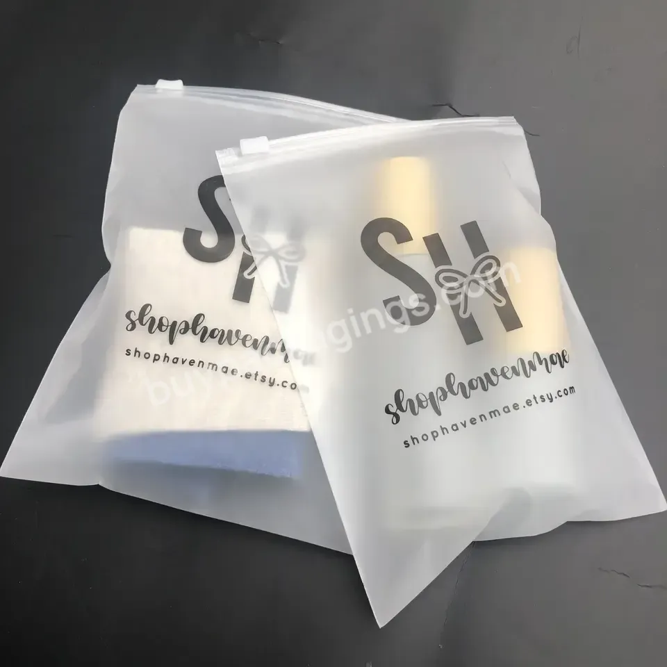 Custom Size And Logo Frosted Pe Fashion Round Zipper Bag For Items