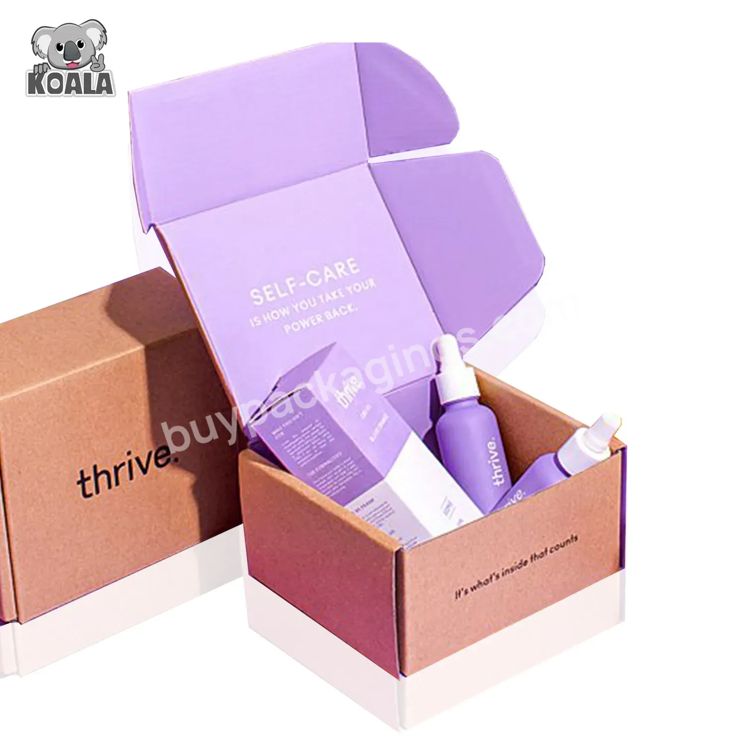 Custom Size Candle Perfume Oil Cosmetic Gift Purple Packaging Recycled Paper Brown Kraft Box Custom