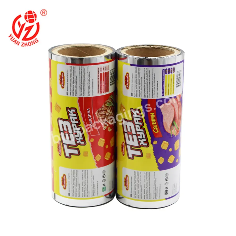 Custom Size Color Printed Food Packing Film Bag Pe Pet Plastic Sachet Film Rolls For Coffee Chocolate Potato Chips Drinking