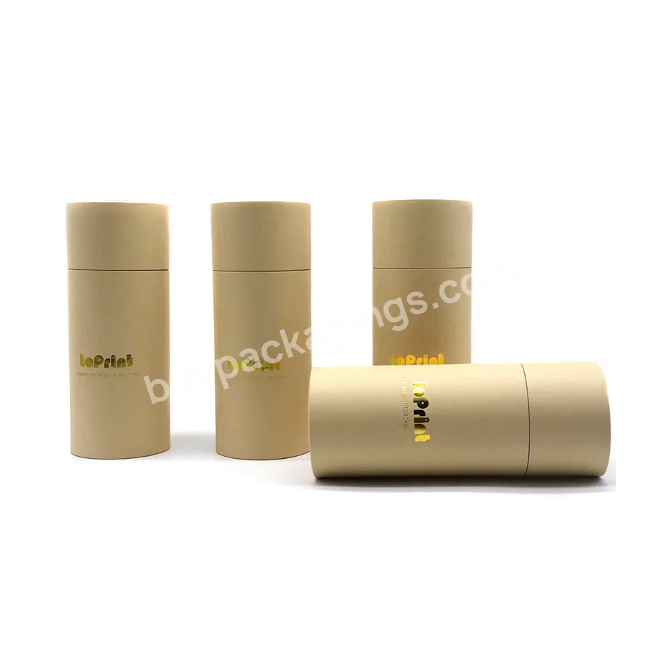 Custom Size Compostable Paperboard Cylinder Cardboard Containers Biodegradable Long Kraft Paper Tube Packaging