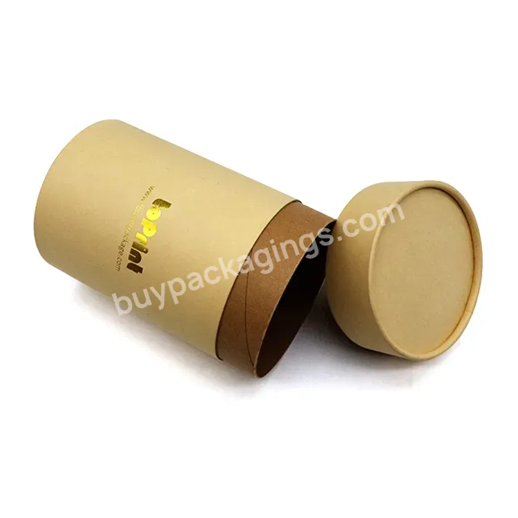 Custom Size Compostable Paperboard Cylinder Cardboard Containers Biodegradable Long Kraft Paper Tube Packaging