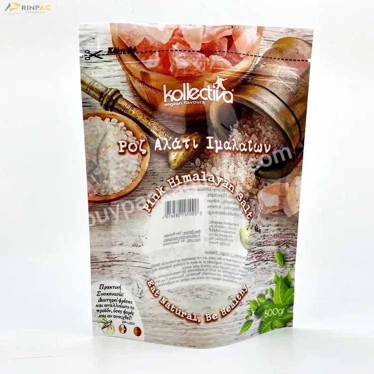 Custom Size Digital Printed Soft Touch Plastic Bag For Salt