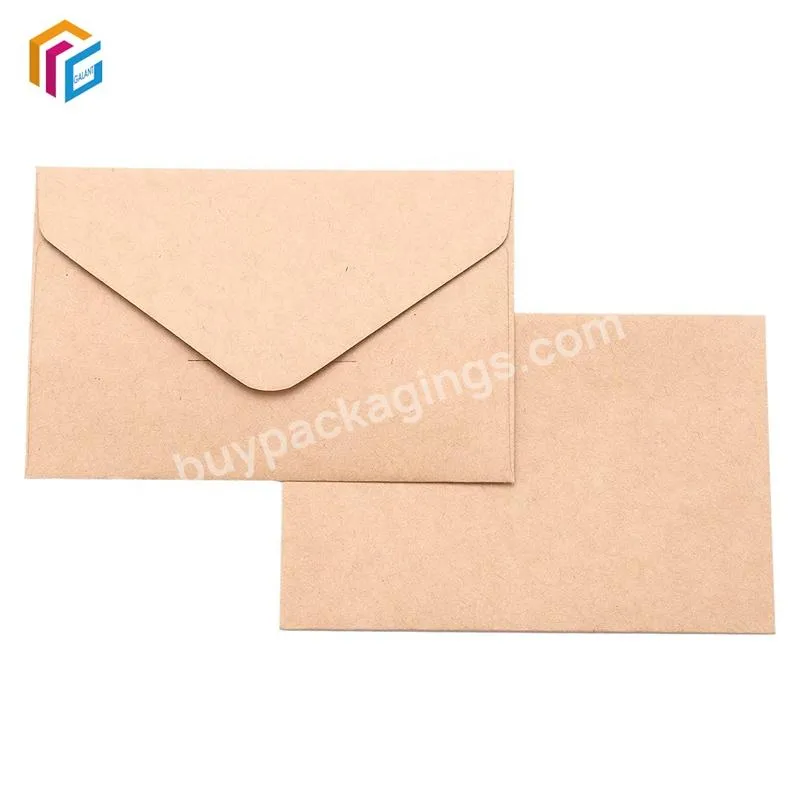 Custom Size Kraft Paper Print Business Invitation Greeting Card Gift Envelope Wallet Paper Envelope