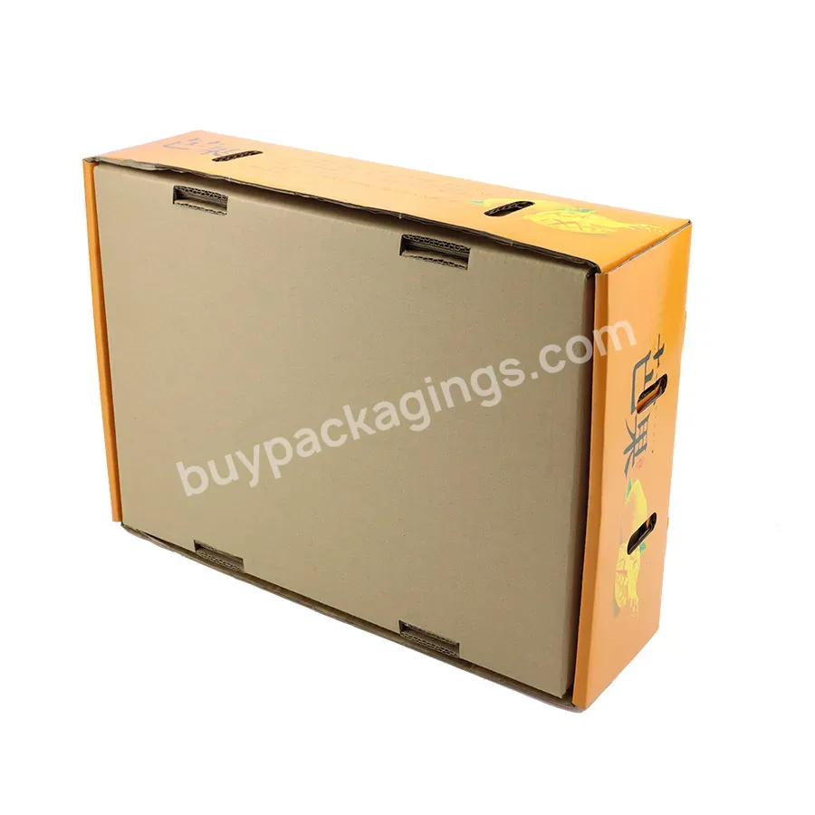 Custom Size Logo Corrugated Box Fruit Shipping Carton For Mango Apple Grape Box