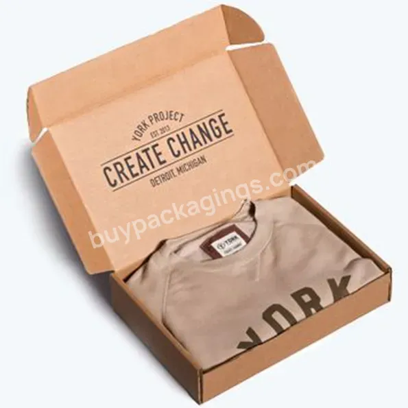 Custom Size Packaging Boxes For Clothes Brown Kraft Paper Corrugate Box Clothing Box