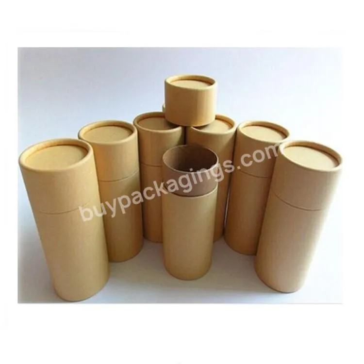 Custom Size Recyclable Kraft Round Cylinder Paper Tube Packaging For Tea And Coffee