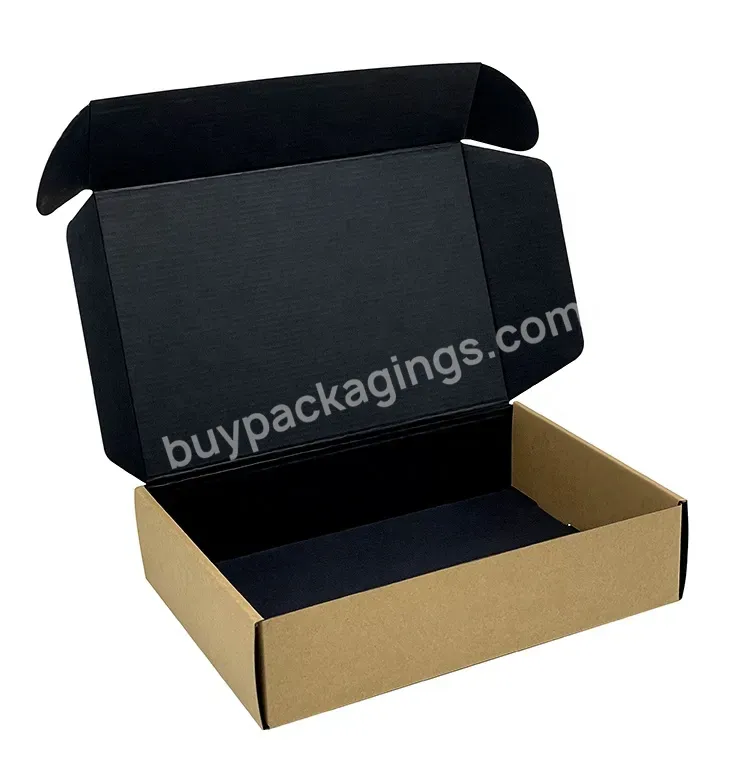 Custom Size Recycled Kraft Corrugated Paper Carton Mailer Box Clothing Shoes Brown Mailing Storage Box Makeup Shipping Packing