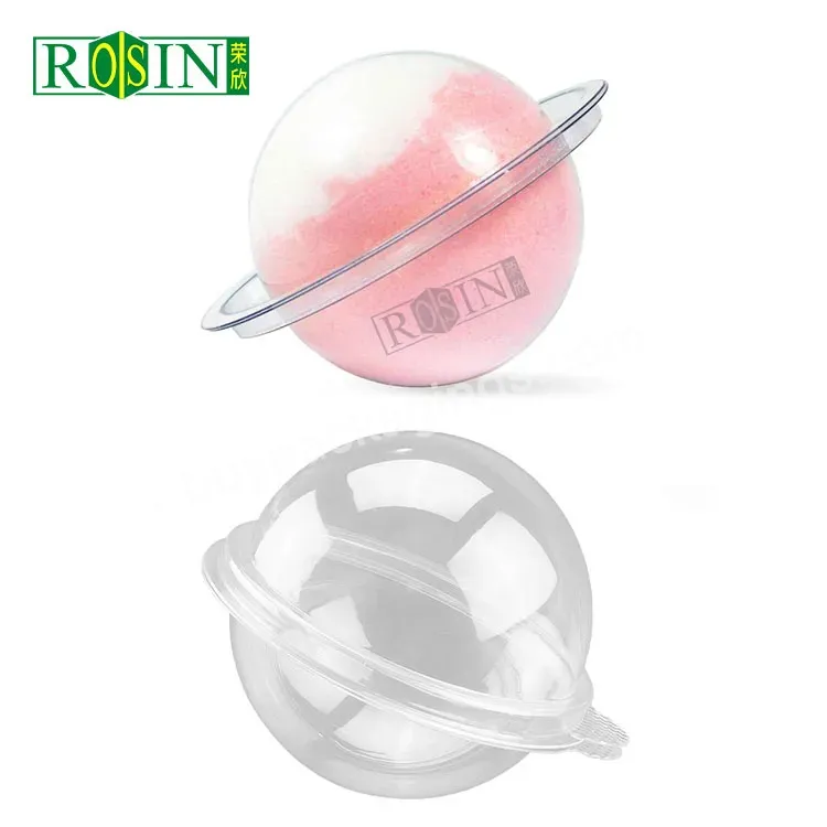 Custom Size Transparent Clear Plastic Round Bath Bomb Clamshell Packaging Mold