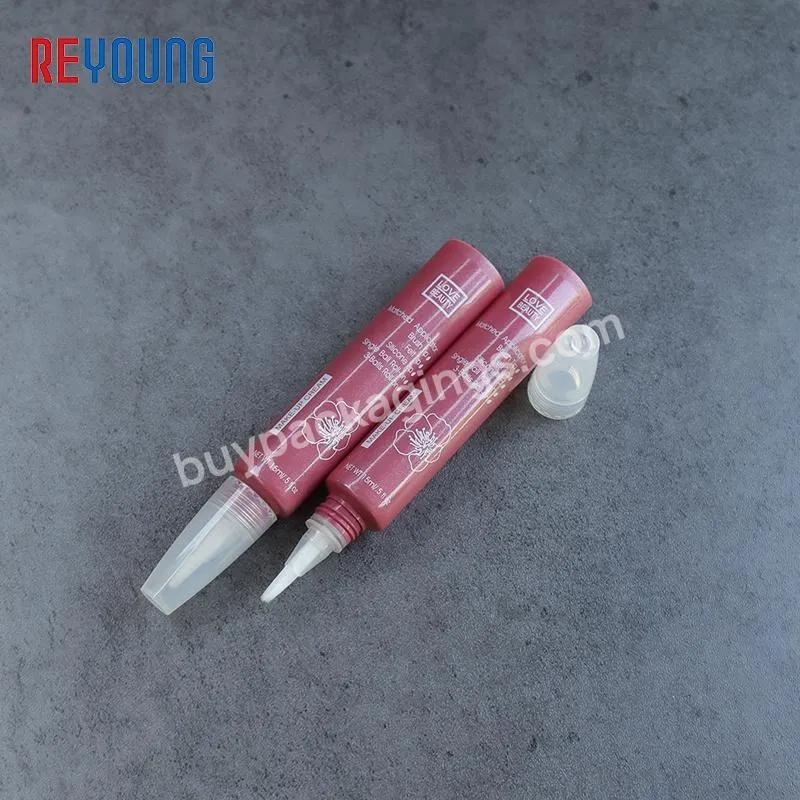 Custom Slim Squeeze Lip Balm Tube Eco Friendly Empty Chapstick Plastic Tubes With Lipgloss Brush  Applicator