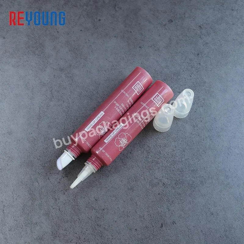 Custom Slim Squeeze Lip Balm Tube Eco Friendly Empty Chapstick Plastic Tubes With Lipgloss Brush  Applicator