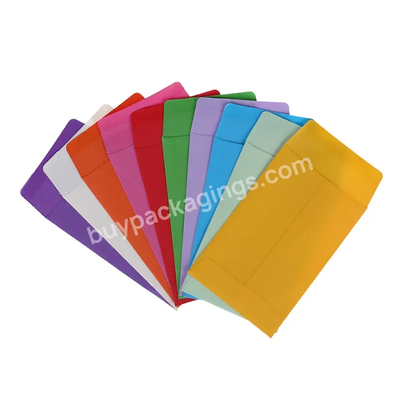 Custom Small Coin Envelopes Colorful Kraft Paper Envelopes Self-adhesive Glue Envelopes For Coin Seed Stamps Small Parts