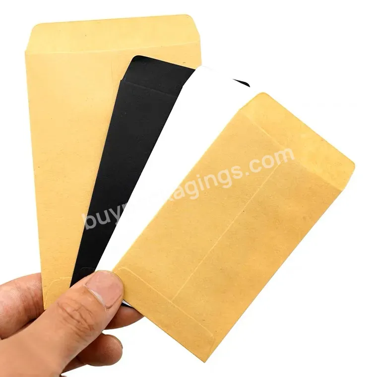 Custom Small Coin Packaging Envelopes Brown Kraft Paper Self-adhesive Mini Parts Envelopes For Coin Seed Stamps 2.25 X 3.50 Inch