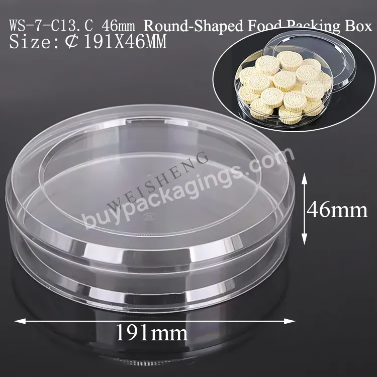 Custom Small Dessert Chocolate Round Biscuit Packaging Box Storage Acrylic Sweet Boxes Wedding Gift Plastic Candy Box For Cookie