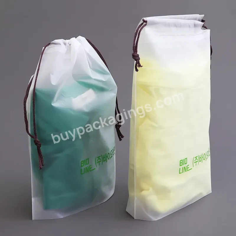 Custom Small Draw String Printed Cotton Cosmetic Mesh Clothes Packaging Bag Plastic Shopping Christmas Drawstring Bags