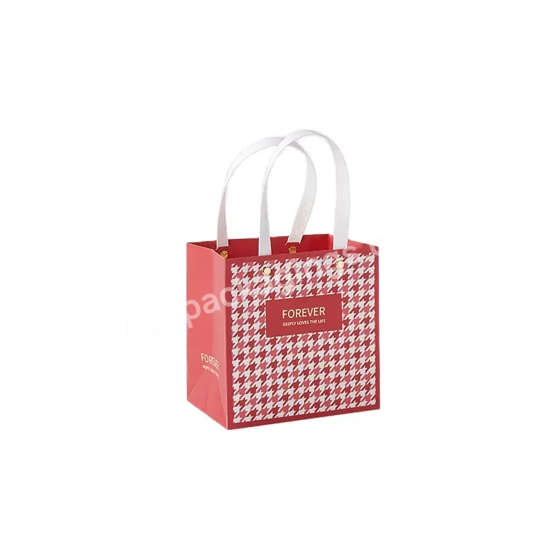 Custom Small Pink Luxury Hair Cardboard Kraft Packaging Wedding Gift Tote Paper Wholesale Bag For Guest