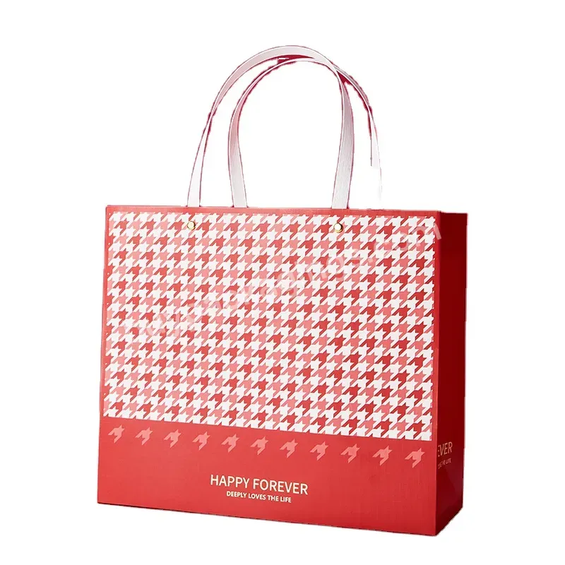 Custom Small Pink Luxury Hair Cardboard Kraft Packaging Wedding Gift Tote Paper Wholesale Bag For Guest