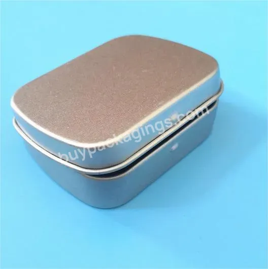 Custom Small Rectangular Hinged Lid Cigarette/tobacco/cigar /gift/candy/mint Organizer Storage Tin Can Container Metal Tin Box