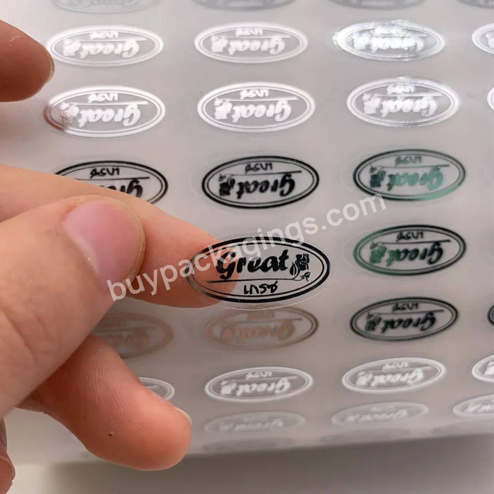 Custom Small Size Lipstick Waterproof Silver Clear Sticker