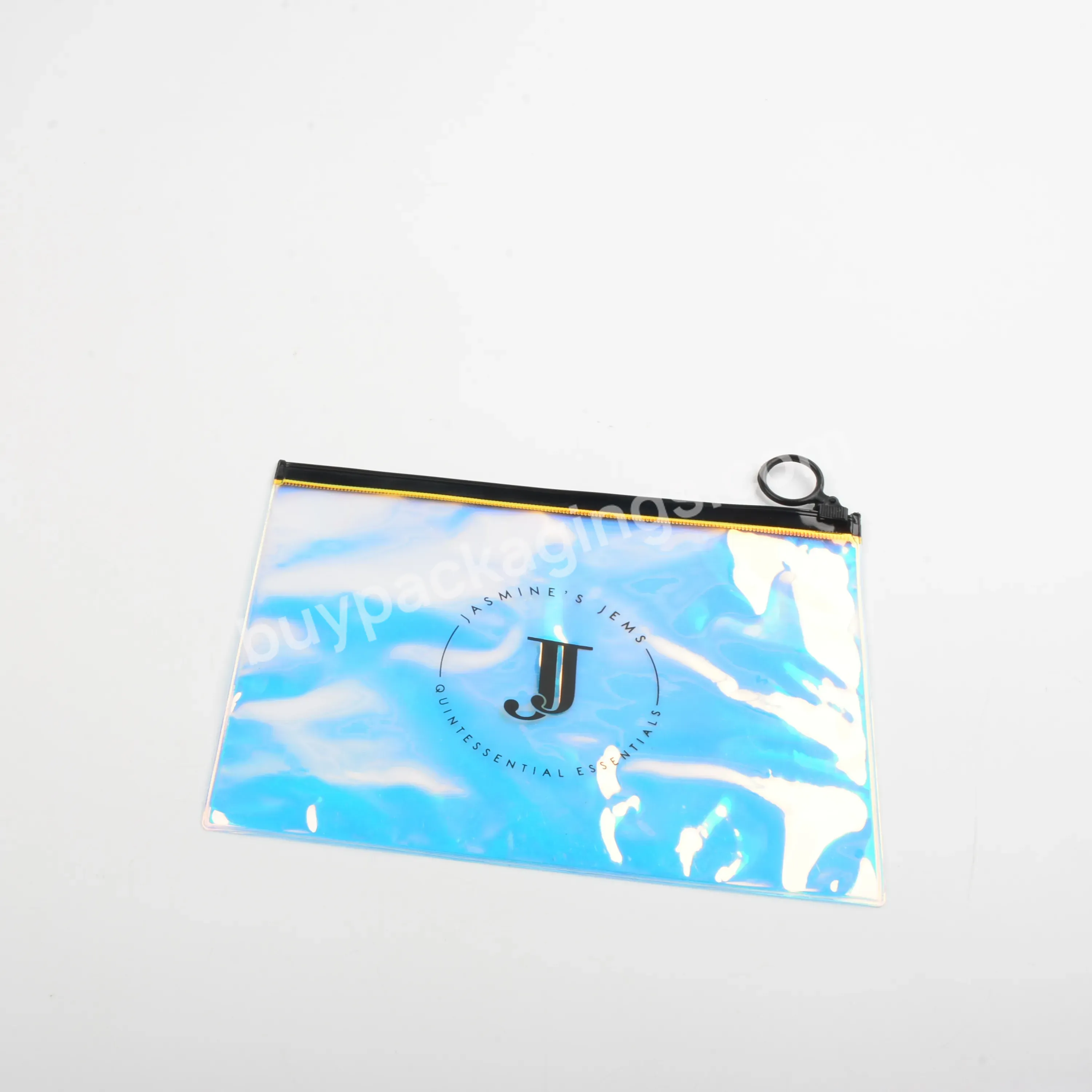 Custom Small Size Pvc Jewelry Zipper Pouch Reusable Packaging Zipper Pouch