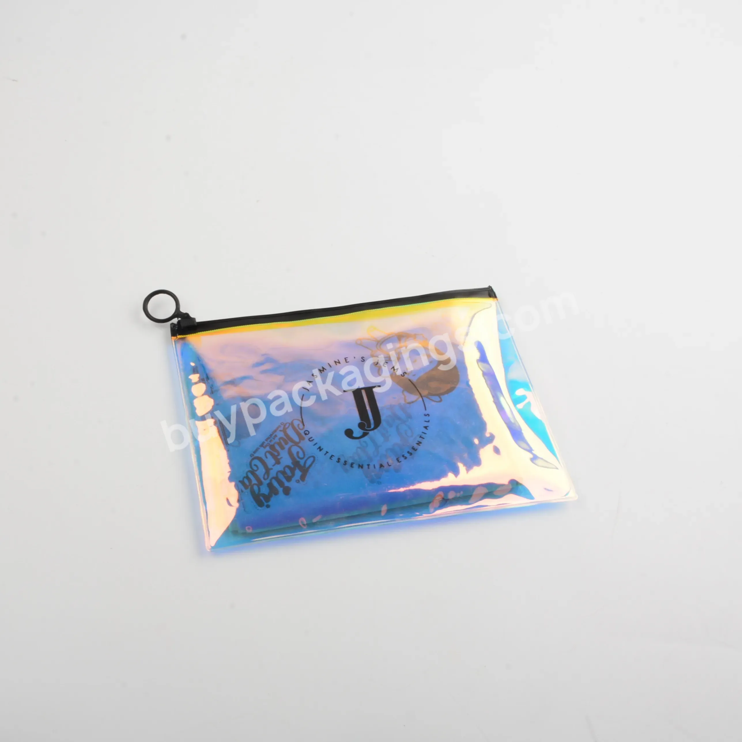 Custom Small Size Pvc Jewelry Zipper Pouch Reusable Packaging Zipper Pouch