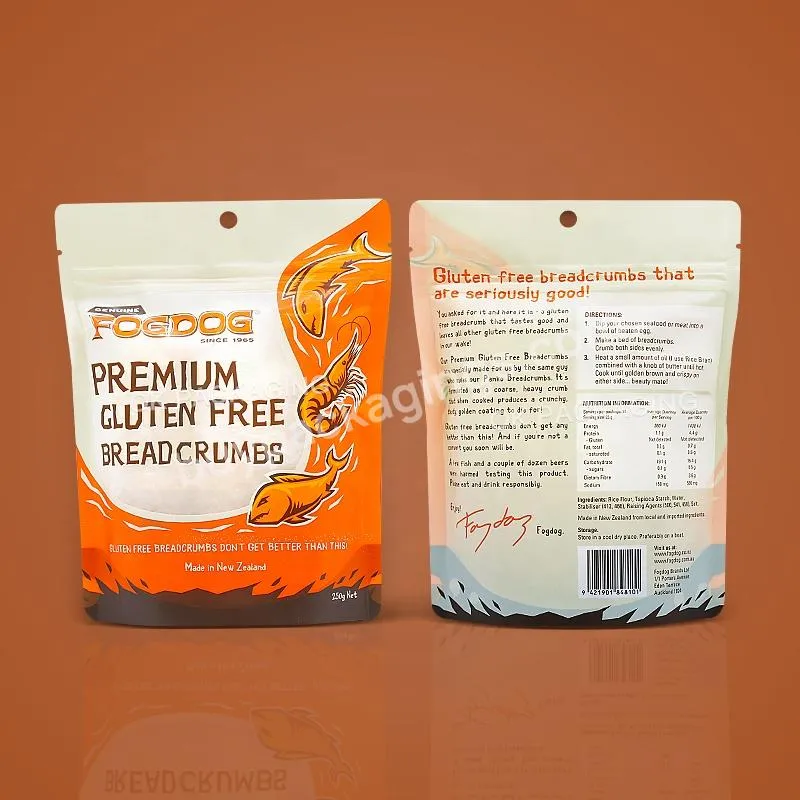 Custom Snack Food Grade Heat Seal Aluminum Foil Laminated Plastic Bags Zip Top Square Bottom Gusseted Pouches