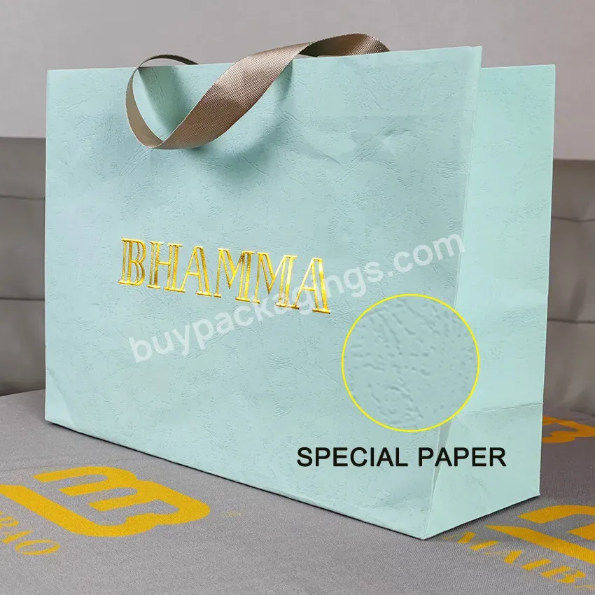 Custom Special Paper Paperbags White Cardboard Gift Carrier Clothing Jewelry Packaging Paper Shopping Bags With Bow Tie Ribbon